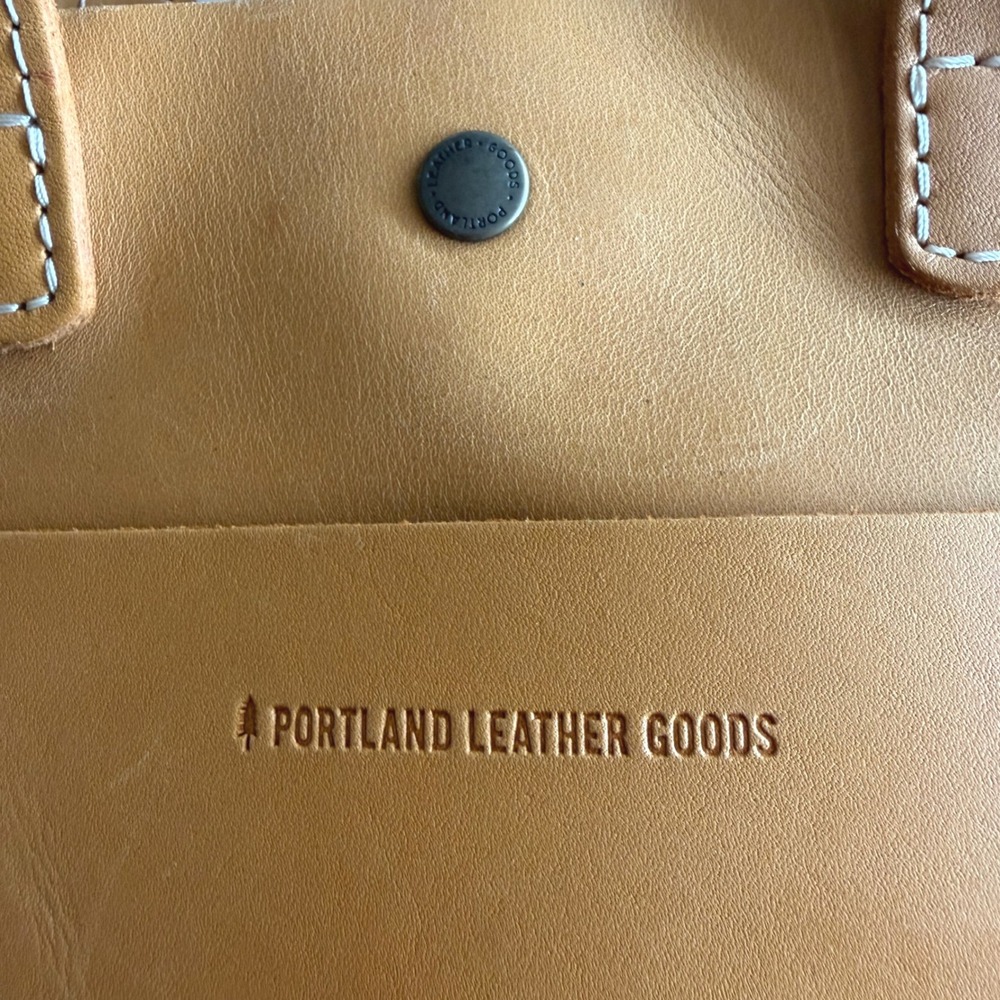 Portland Leather Goods Mini Crossbody Snap Top Sunflower Yellow Bag Purse - Picture 6 of 8